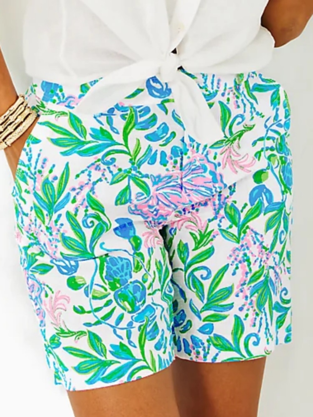 Lilly Pulitzer Aldora Linen Shorts Size 6